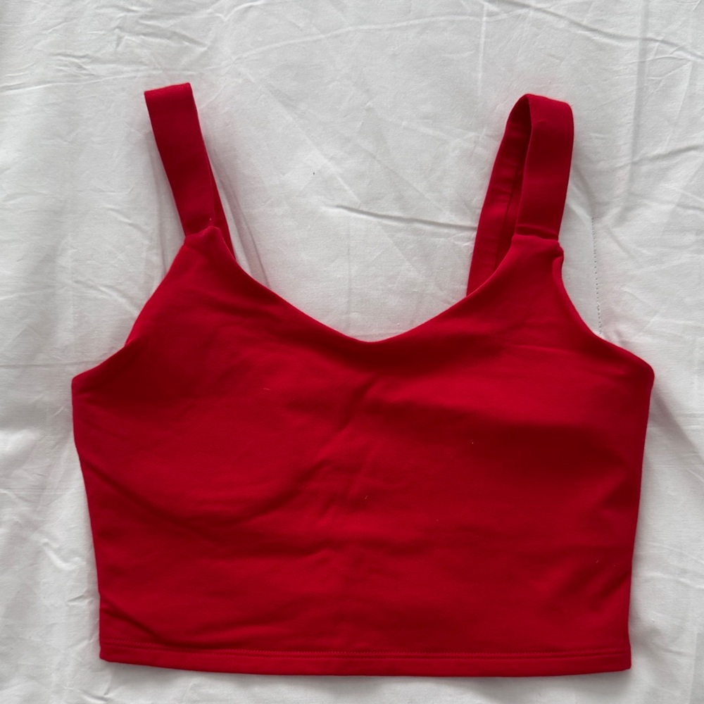 ALO Yoga Bold Red Sports Bra